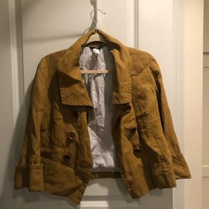 J. Crew Warm Brown Button Jacket. Size 6.